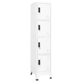 Weißer Stahlspind 38x45x180 cm von vidaXL, Schließfächer und Lagerschränke - Ref: Foro24-339784, Preis: 159,60 €, Rabatt: %