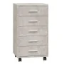 Cajonera con ruedas madera contrachapada gris hormigón de vidaXL, Taquillas y armarios de almacenamiento - Ref: Foro24-342672...