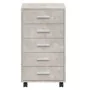 Cajonera con ruedas madera contrachapada gris hormigón de vidaXL, Taquillas y armarios de almacenamiento - Ref: Foro24-342672...