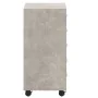 Cajonera con ruedas madera contrachapada gris hormigón de vidaXL, Taquillas y armarios de almacenamiento - Ref: Foro24-342672...