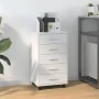 Rollcontainer aus glänzend weißem Sperrholz mit Rädern. von vidaXL, Schließfächer und Lagerschränke - Ref: Foro24-342673, Pre...