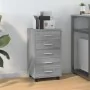 Drawer unit with wheels in gray Sonoma plywood. by vidaXL, Lockers and storage cabinets - Ref: Foro24-342675, Price: 93,91 €,...