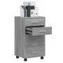 Drawer unit with wheels in gray Sonoma plywood. by vidaXL, Lockers and storage cabinets - Ref: Foro24-342675, Price: 93,91 €,...