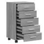 Rollcontainer aus grauem Sonoma-Sperrholz von vidaXL, Schließfächer und Lagerschränke - Ref: Foro24-342675, Preis: 93,91 €, R...
