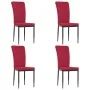 Esszimmerstühle 4 Einheiten aus rotem Samt von vidaXL, Essstühle - Ref: Foro24-326109, Preis: 201,80 €, Rabatt: %