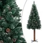 Narrow Christmas tree with real wood and snow 210 cm green by vidaXL, Christmas trees - Ref: Foro24-320962, Price: 79,56 €, D...