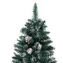 Narrow Christmas tree with real wood and snow 210 cm green by vidaXL, Christmas trees - Ref: Foro24-320962, Price: 79,56 €, D...