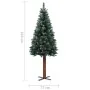 Árbol de Navidad estrecho con madera real y nieve 210 cm verde de vidaXL, Arboles de navidad - Ref: Foro24-320962, Precio: 79...