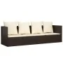 Garden sun lounger sofa with brown synthetic rattan cushions by vidaXL, Loungers - Ref: Foro24-319563, Price: 220,22 €, Disco...