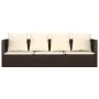 Garden sun lounger sofa with brown synthetic rattan cushions by vidaXL, Loungers - Ref: Foro24-319563, Price: 220,22 €, Disco...