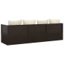 Garden sun lounger sofa with brown synthetic rattan cushions by vidaXL, Loungers - Ref: Foro24-319563, Price: 220,22 €, Disco...
