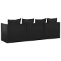 Gartenliegesofa mit schwarzen synthetischen Rattankissen von vidaXL, Liegen - Ref: Foro24-319565, Preis: 240,87 €, Rabatt: %