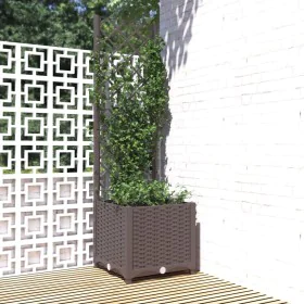 Pflanzgefäß mit braunem PP-Gitter 40x40x136 cm von vidaXL, Töpfe und Pflanzgefäße - Ref: Foro24-318259, Preis: 61,42 €, Rabat...