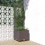 Planter with brown PP trellis 40x40x136 cm by vidaXL, Pots and planters - Ref: Foro24-318259, Price: 61,42 €, Discount: %
