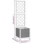 Pflanzgefäß mit braunem PP-Gitter 40x40x136 cm von vidaXL, Töpfe und Pflanzgefäße - Ref: Foro24-318259, Preis: 61,42 €, Rabat...