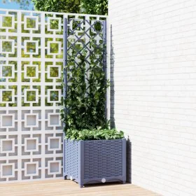 Rankgitter-Pflanzkübel aus PP in Dunkelgrau 40x40x136 cm von vidaXL, Töpfe und Pflanzgefäße - Ref: Foro24-318249, Preis: 50,7...