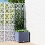 Dark gray PP planter with trellis 40x40x136 cm by vidaXL, Pots and planters - Ref: Foro24-318249, Price: 50,72 €, Discount: %