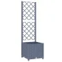 Dark gray PP planter with trellis 40x40x136 cm by vidaXL, Pots and planters - Ref: Foro24-318249, Price: 50,72 €, Discount: %