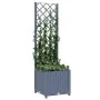 Dark gray PP planter with trellis 40x40x136 cm by vidaXL, Pots and planters - Ref: Foro24-318249, Price: 50,72 €, Discount: %