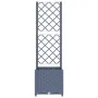 Dark gray PP planter with trellis 40x40x136 cm by vidaXL, Pots and planters - Ref: Foro24-318249, Price: 50,72 €, Discount: %