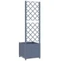 Dark gray PP planter with trellis 40x40x136 cm by vidaXL, Pots and planters - Ref: Foro24-318249, Price: 50,72 €, Discount: %