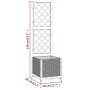 Dark gray PP planter with trellis 40x40x136 cm by vidaXL, Pots and planters - Ref: Foro24-318249, Price: 50,72 €, Discount: %