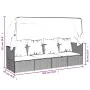 Garden lounger sofa with awning and black synthetic rattan cushions by vidaXL, Loungers - Ref: Foro24-319566, Price: 241,15 €...