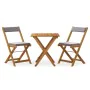 3-piece terrace folding table and chairs and acacia wood cushions by vidaXL, Garden sets - Ref: Foro24-319705, Price: 144,81 ...
