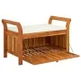 Garden storage bench with cushion solid acacia wood 91 cm by vidaXL, garden benches - Ref: Foro24-319714, Price: 136,03 €, Di...