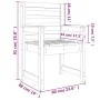Gartenstühle 2 Stück aus massivem Kiefernholz 60x48x91 cm von vidaXL, Gartenstühle - Ref: Foro24-824053, Preis: 110,12 €, Rab...