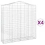 Cestas de gaviones 4 uds forma de arco hierro 200x50x200/220 cm de vidaXL, Maceteros y jardineras - Ref: Foro24-3145747, Prec...