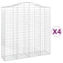 Gabionenkörbe 4 Stk. Bogenform Eisen 200x50x200/220 cm von vidaXL, Töpfe und Pflanzgefäße - Ref: Foro24-3145747, Preis: 576,5...
