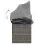Garden sun lounger sofa with canopy, gray synthetic rattan cushions by vidaXL, Loungers - Ref: Foro24-319568, Price: 258,79 €...
