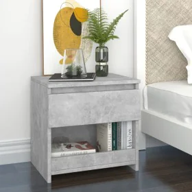 Concrete gray engineered wood bedside table 40x30x39 cm by vidaXL, Nightstands - Ref: Foro24-803451, Price: 31,77 €, Discount: %