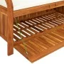 Garden storage bench with solid acacia wood cushion 126cm by vidaXL, garden benches - Ref: Foro24-319715, Price: 160,52 €, Di...