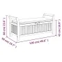 Garden storage bench with solid acacia wood cushion 126cm by vidaXL, garden benches - Ref: Foro24-319715, Price: 160,52 €, Di...
