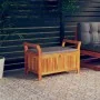 Garden storage bench with cushion solid acacia wood 91 cm by vidaXL, garden benches - Ref: Foro24-319716, Price: 131,77 €, Di...