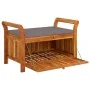 Garden storage bench with cushion solid acacia wood 91 cm by vidaXL, garden benches - Ref: Foro24-319716, Price: 131,77 €, Di...