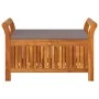 Garden storage bench with cushion solid acacia wood 91 cm by vidaXL, garden benches - Ref: Foro24-319716, Price: 131,77 €, Di...