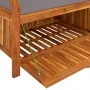 Garden storage bench with cushion solid acacia wood 91 cm by vidaXL, garden benches - Ref: Foro24-319716, Price: 131,77 €, Di...