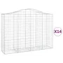 Gabionenkörbe 14 Stk. Bogenform Eisen 200x50x140/160 cm von vidaXL, Töpfe und Pflanzgefäße - Ref: Foro24-3145694, Preis: 1,00...
