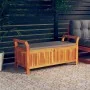 Garden storage bench with solid acacia wood cushion 126cm by vidaXL, garden benches - Ref: Foro24-319717, Price: 158,05 €, Di...