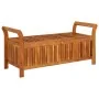 Garden storage bench with solid acacia wood cushion 126cm by vidaXL, garden benches - Ref: Foro24-319717, Price: 158,05 €, Di...