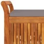 Garden storage bench with solid acacia wood cushion 126cm by vidaXL, garden benches - Ref: Foro24-319717, Price: 158,05 €, Di...