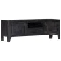 Massiver TV-Schrank aus schwarzem Mangoholz, 118 x 30 x 40 cm von vidaXL, TV-Möbel - Ref: Foro24-247985, Preis: 182,88 €, Rab...
