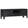 Solid black mango wood TV cabinet 118x30x40 cm by vidaXL, TV Furniture - Ref: Foro24-247985, Price: 185,98 €, Discount: %