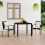 Garden chairs with cushions 2 units black synthetic rattan by vidaXL, Garden sets - Ref: Foro24-319877, Price: 101,66 €, Disc...