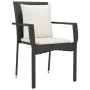 Garden chairs with cushions 2 units black synthetic rattan by vidaXL, Garden sets - Ref: Foro24-319877, Price: 101,66 €, Disc...