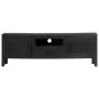 Solid black mango wood TV cabinet 118x30x40 cm by vidaXL, TV Furniture - Ref: Foro24-247985, Price: 185,98 €, Discount: %