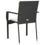 Garden chairs with cushions 2 units black synthetic rattan by vidaXL, Garden sets - Ref: Foro24-319877, Price: 101,66 €, Disc...